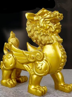 铜锌合金貔貅摆件客厅店铺装饰