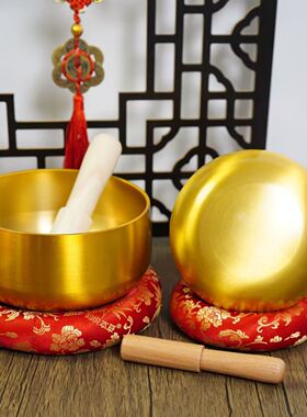 加厚铜磬颂钵音碗铜钵