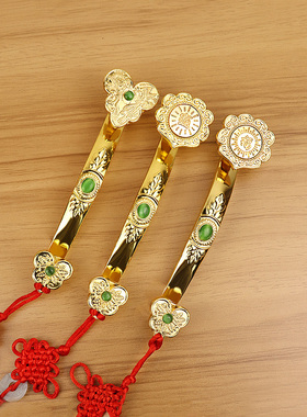 平安富贵金如意摆件合金家居客厅玄关中式装饰品工艺礼品摆设