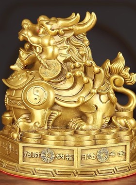 铜八卦貔貅摆件铜貔貅单只一对