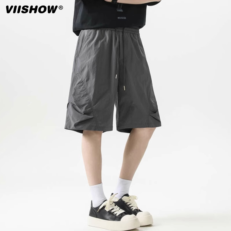 VIISHOW冰丝速干休闲短裤男2025夏季薄款美式工装裤宽松百搭裤子,淘宝优惠券,粉丝福利购,淘宝优惠卷