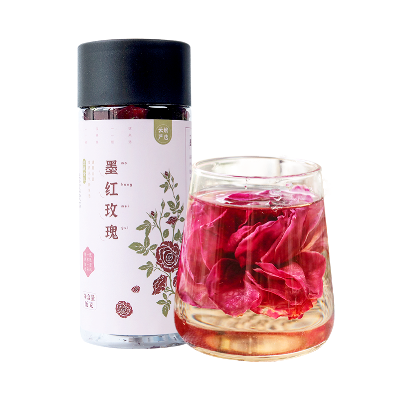 买1送1 云南墨红玫瑰花茶共32g  冻干大朵花冠茶2025新货一朵一杯,淘宝优惠券,粉丝福利购,淘宝优惠卷