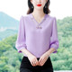 High-end chiffon shirt, versatile summer mulberry silk shirt