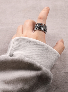 十字架经典款欧美风钛钢男士戒指