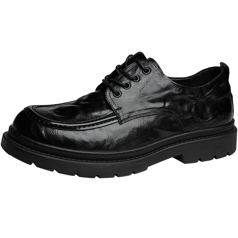 休闲皮鞋男真皮商务正装英伦厚底大头韩版夏季透气羊皮内增高男鞋,淘宝优惠券,粉丝福利购,淘宝优惠卷