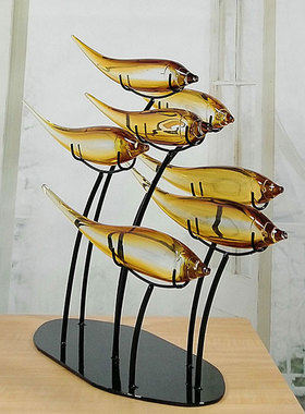 创意群鱼摆件淄博博山组合简约