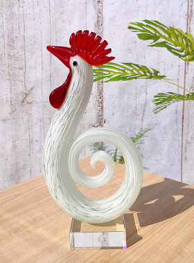 创意鸡摆件淄博博山工艺品开业