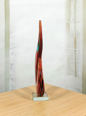 淄博博山琉璃电视柜扭曲创意摆件