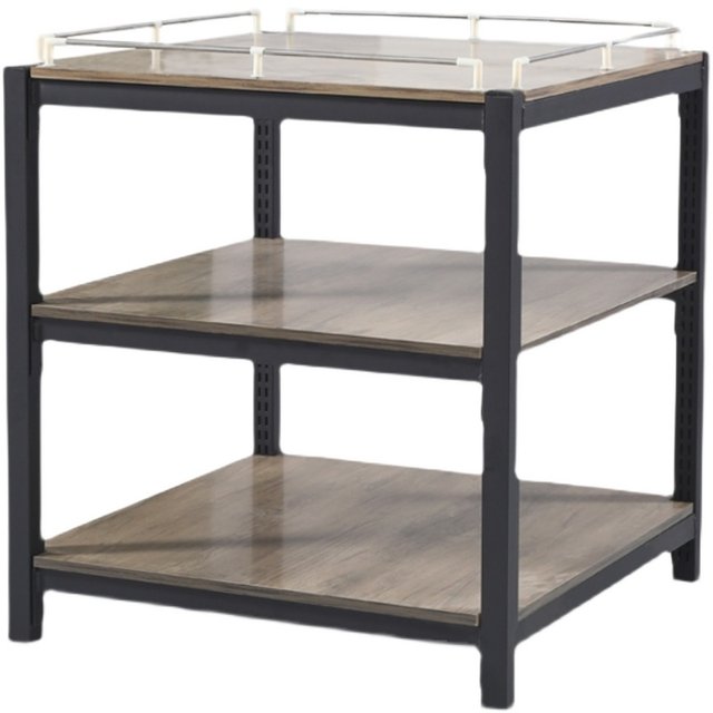 Supermarket promotion platform milk pile display shelf three -story beverage frame custom grain and oil shop display racks are thick stacked