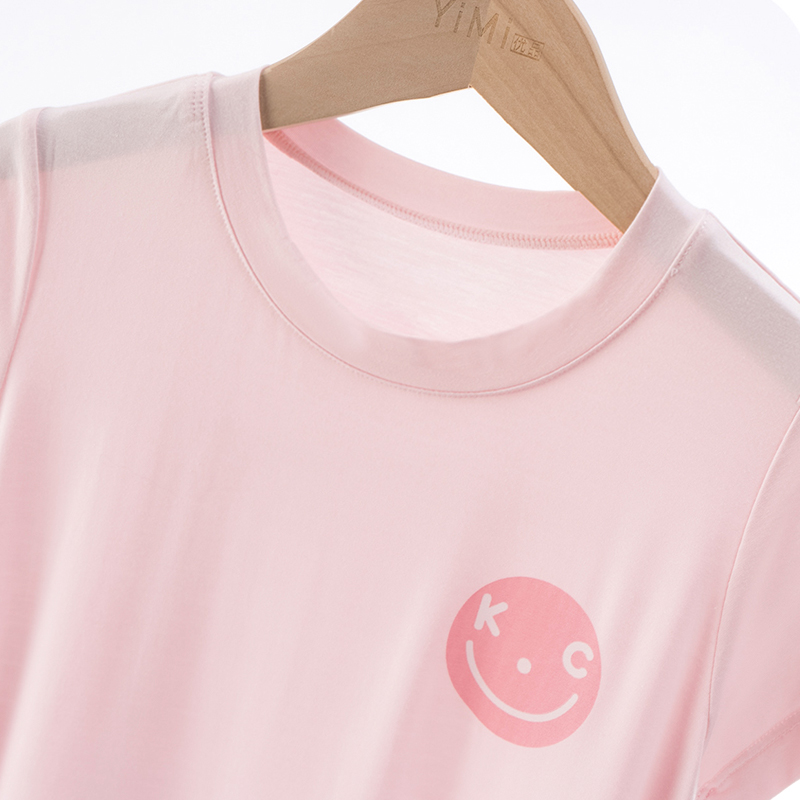 女童睡裙夏季薄款莫代尔儿童睡衣短袖女孩公主冰丝长款家居空调服 - 图2