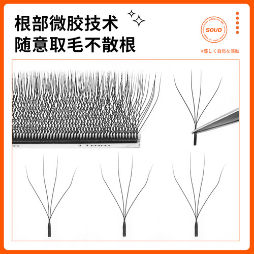 四叶草睫毛美睫店专用超软不散根混合装 4叶草三叶草kiss韩国嫁接 - 图1