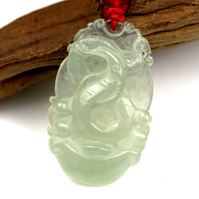 Jade A grade zodiac snake jade pendant for men and women