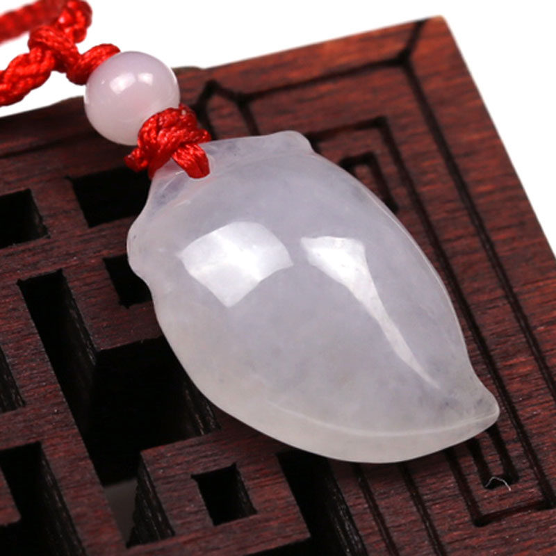 天然a货黄翡翠玉桃吊坠 长寿富贵玉桃子女款儿童玉佩项链礼物正品