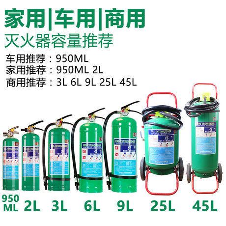 Water Based Fire Extinguisher Green 3 Liters Water Based Vehicle Mounted Household Car Factory Low Temperature
