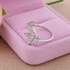 All-over S925 sterling silver butterfly ring women's niche design high-end index finger ring fashionable personality versatile ring