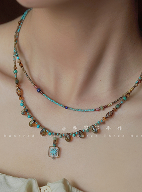 叁零零原创•青珀捷克琉璃项链