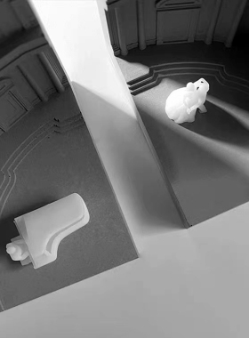 清水混凝土万神殿轻奢摆件