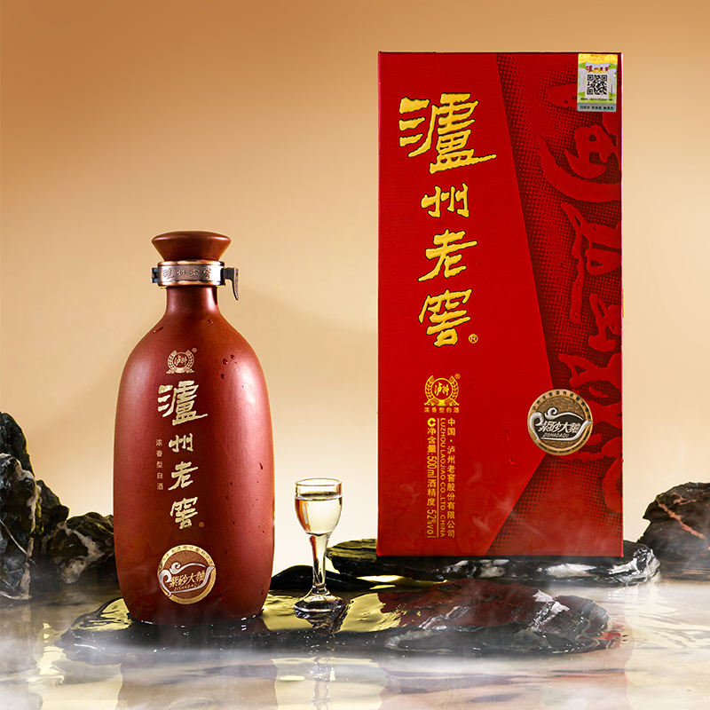 泸州老窖紫砂大曲(红)38度500ml*6瓶整箱 浓香型白酒婚宴喜送礼袋