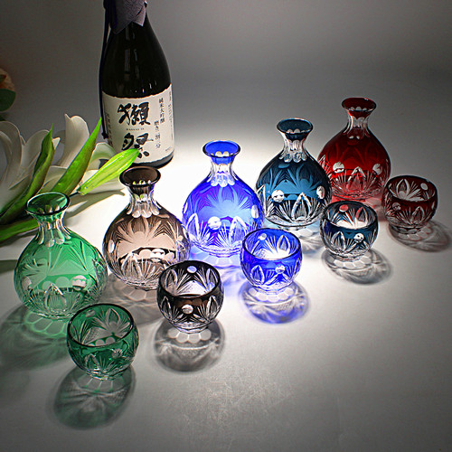 日式迷你玻璃杯清酒杯烈酒杯手工雕刻日本江户切子一口杯直销包邮 - 图0