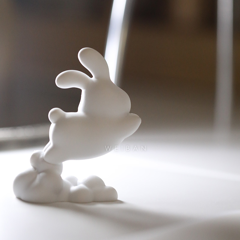 兔飞猛进 电脑办公室桌面摆件 励志激励自律可爱兔子装饰 男女生 - 图2