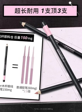 【太细芯素描眼线】胶笔勾勒下至眼线眉毛卧蚕唇线不晕染防水铅笔
