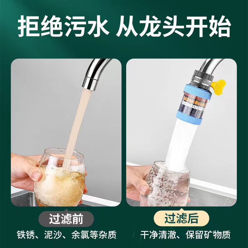 水龙头过滤器家用自来水滤水器厨房通用延伸花洒防溅头龙头净水器 - 图2