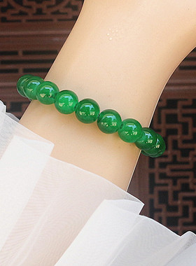 仿玉石圆珠手饰串珠手链弹力