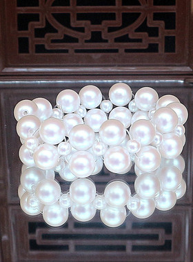 纯手工编织珍珠手链手饰品