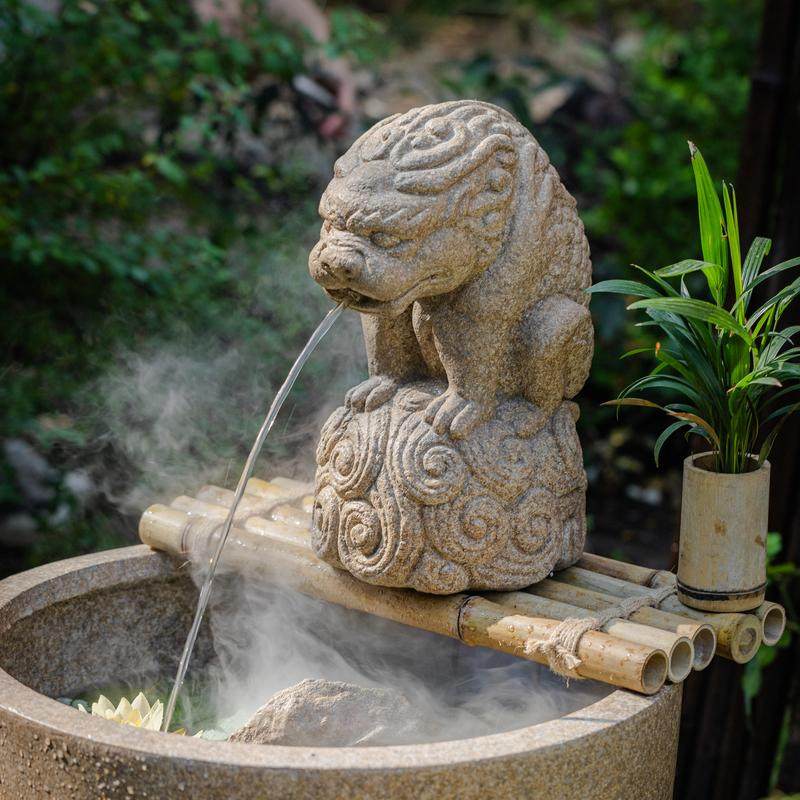 水缸造景摆件中式花园户外庭院别墅风水流水摆件循环水造景水景观,淘宝优惠券,粉丝福利购,淘宝优惠卷