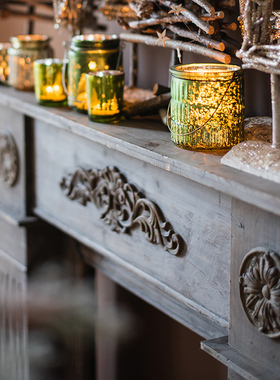 掬涵欧式风拍摄道具民宿雕花壁炉