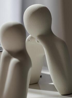 玄关掬涵现代抽象情侣人物摆件