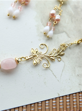 复古风汉服醉花阴贝壳耳环项圈