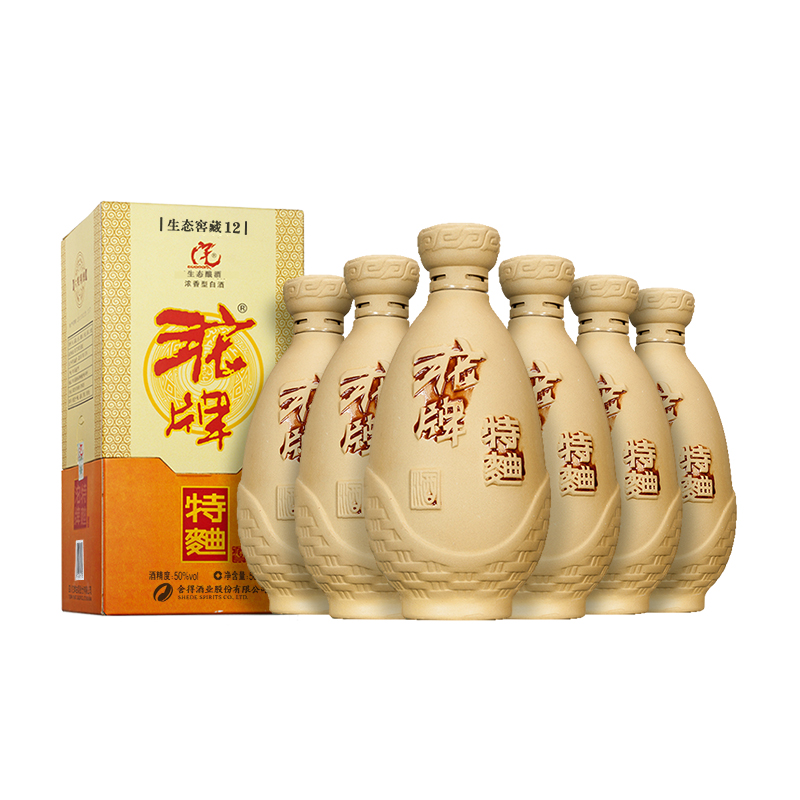 【順豐速運】沱牌生態窖藏12特曲50度500ml*6瓶整箱裝濃香型白酒_舍得官方旗艦店_酒類