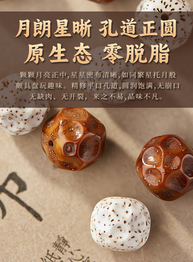 星月菩提紫金鼠手串佛珠双色原籽