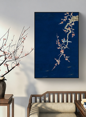 喜上眉梢新中式入户玄关装饰画