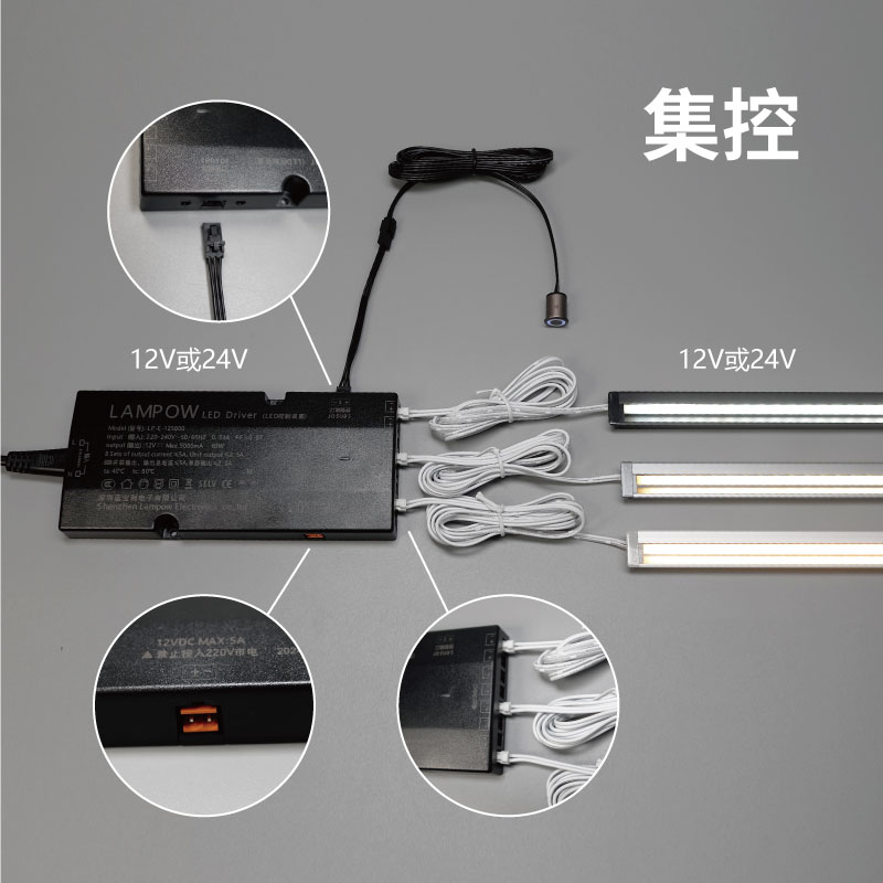 12V24V变压器3C认证LED驱动电源高能效触摸调光人体手扫感应开关 - 图1
