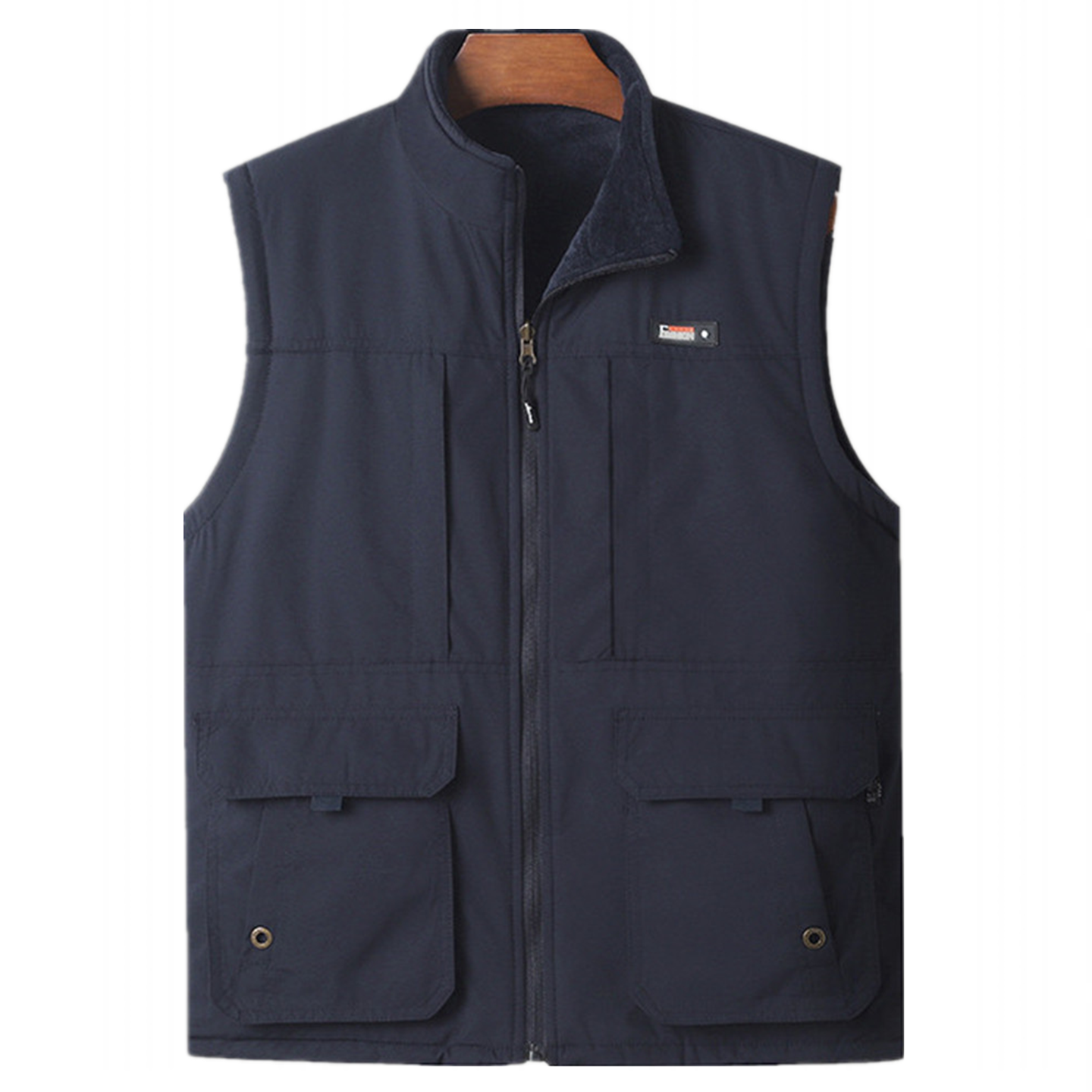 新款秋冬马甲立领多口袋加绒加厚保暖坎肩背心爸爸装防寒马夹外套,淘宝优惠券,粉丝福利购,淘宝优惠卷