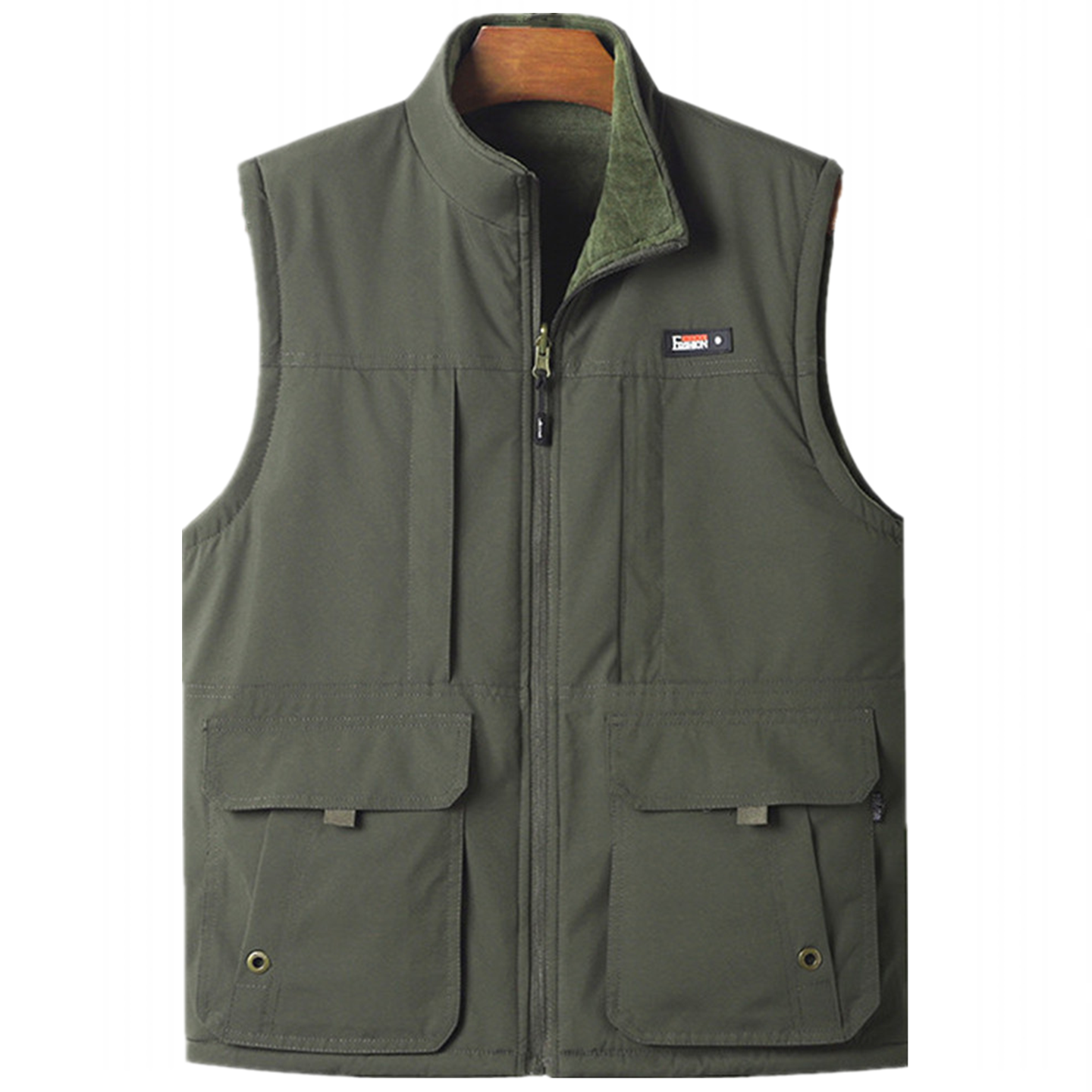 新款秋冬马甲立领多口袋加绒加厚保暖坎肩背心爸爸装防寒马夹外套,淘宝优惠券,粉丝福利购,淘宝优惠卷