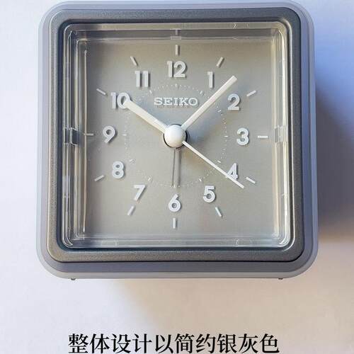 SEIKO日本精工钟表床头静音简约创意闹钟台钟家用网红学生QHE182 - 图0