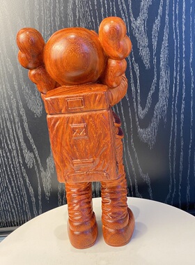 潮牌kaws实木公仔400%暴力熊bearbrick木头潮玩积木熊手办摆28cm