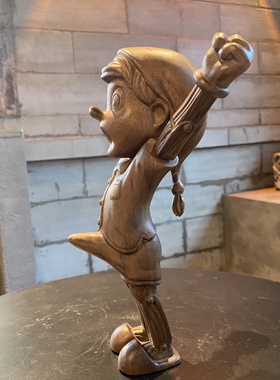 mightyjaxx匹诺曹实木公仔木头潮玩纯实木手办摆摆件26cm