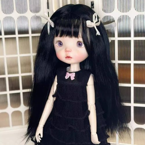 现货｜满49.9包邮/72小时固色/非酸马海毛黑色/自然卷/娃圈定制 - 图3