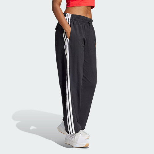 Adidas阿迪达斯夏新款女梭织长裤降落伞运动裤直筒阔腿裤 JE1306 - 图1