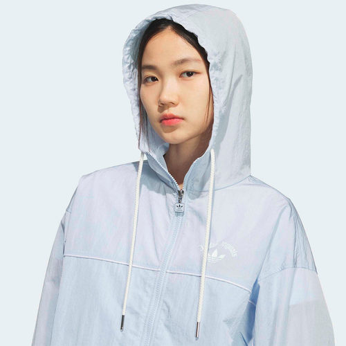 adidas阿迪达斯防风连帽外套2026夏女户外健身梭织夹克 KT3056 - 图2