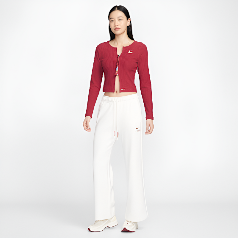 耐克女长袖针织衫马年限定新年款红色修身薄绒拉链开衫IQ3828-613,淘宝优惠券,粉丝福利购,淘宝优惠卷