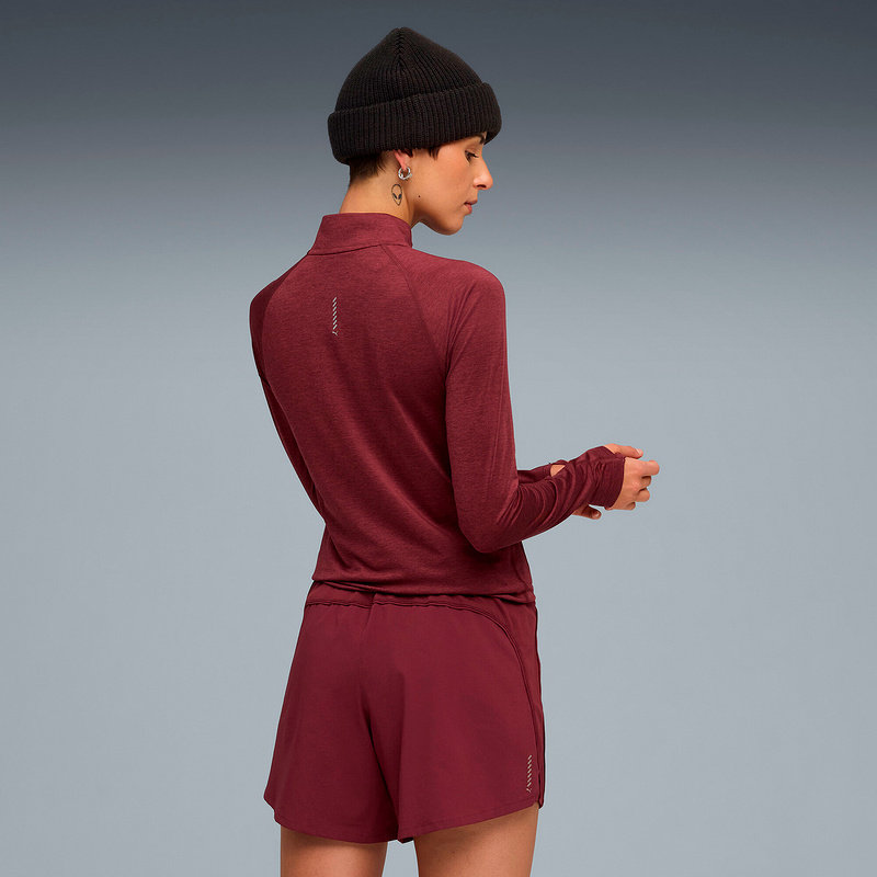 PUMA彪马冬季女子半拉链立领健身运动红色休闲长袖T恤527250-96,淘宝优惠券,粉丝福利购,淘宝优惠卷