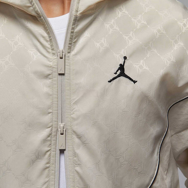 Nike耐克男外套秋新款Jordan刺绣休闲印花连帽运动夹克HV0555-104 - 图1