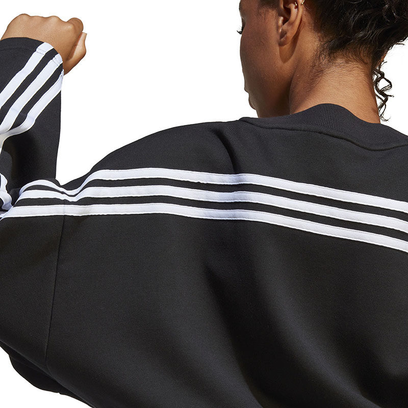 阿迪达斯女2023年新款圆领休闲卫衣 胜道运动卫衣/套头衫