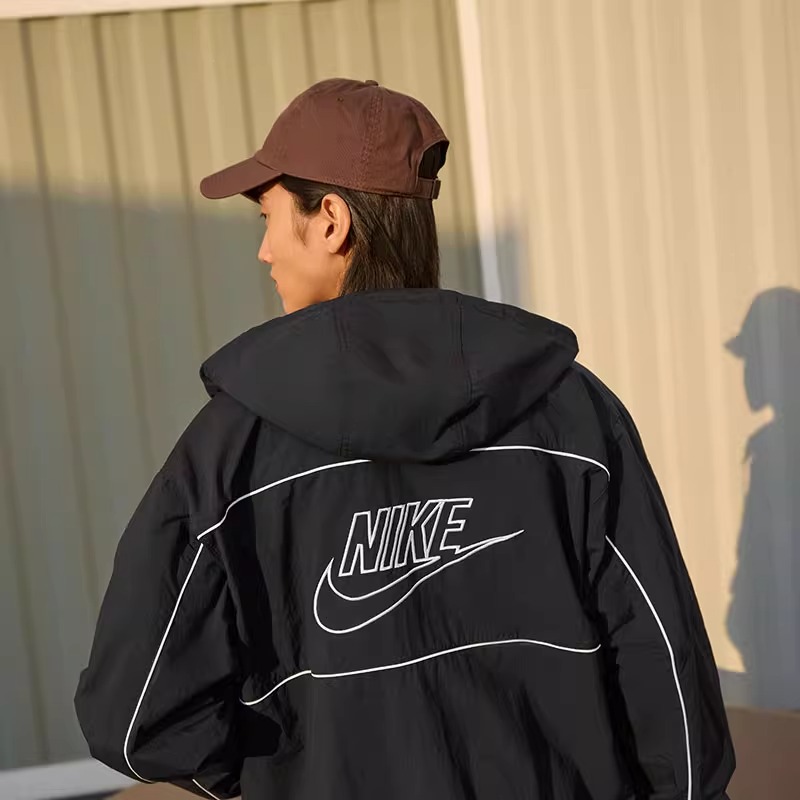 Nike耐克男子连帽夹克冬新款宽松运动拼接叠搭复古外套HJ2013-010 - 图0