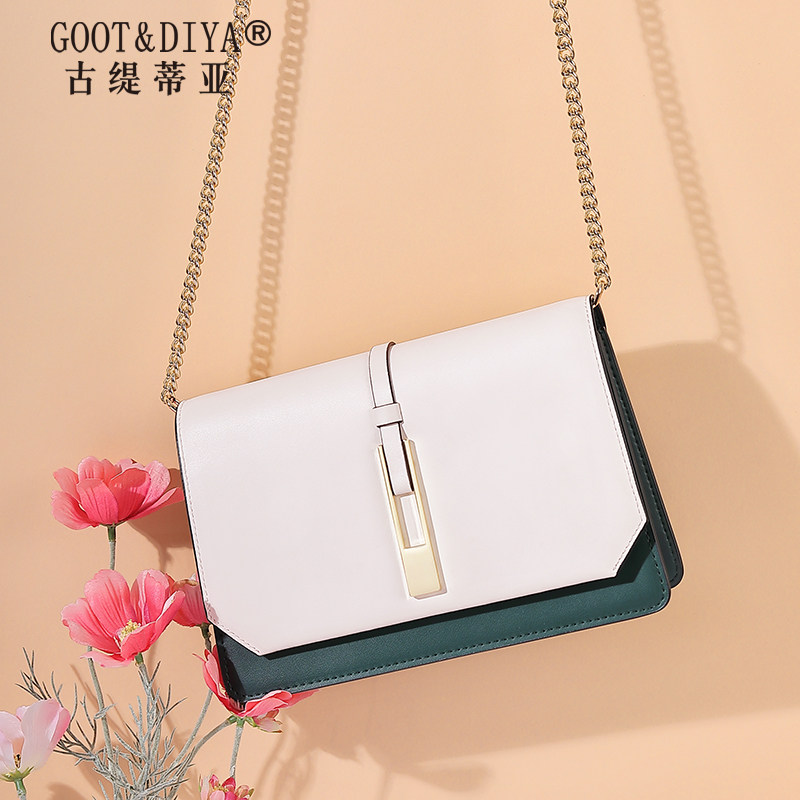真皮2020新款夏季时尚百搭斜挎小包 古缇蒂亚女士包袋
